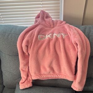 DKNY Soft Pink Plush Hoodie